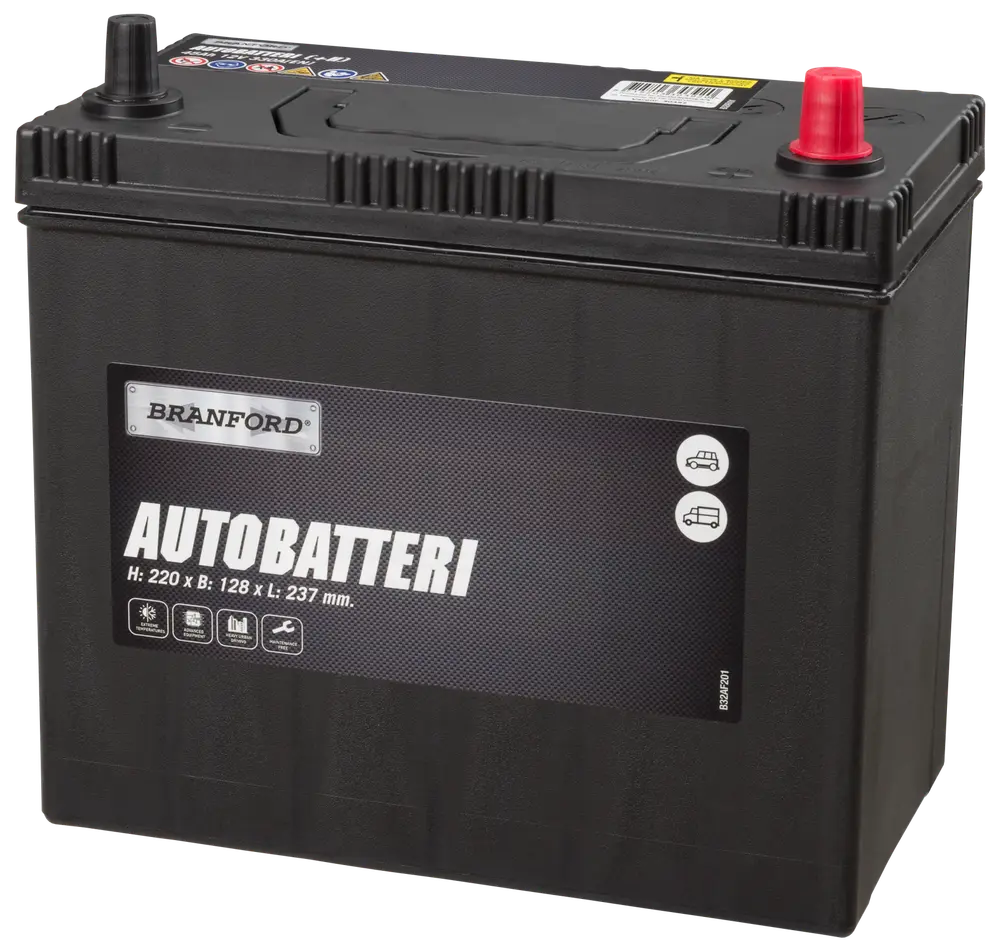 BRANFORD Autobatteri 45Ah +højre
