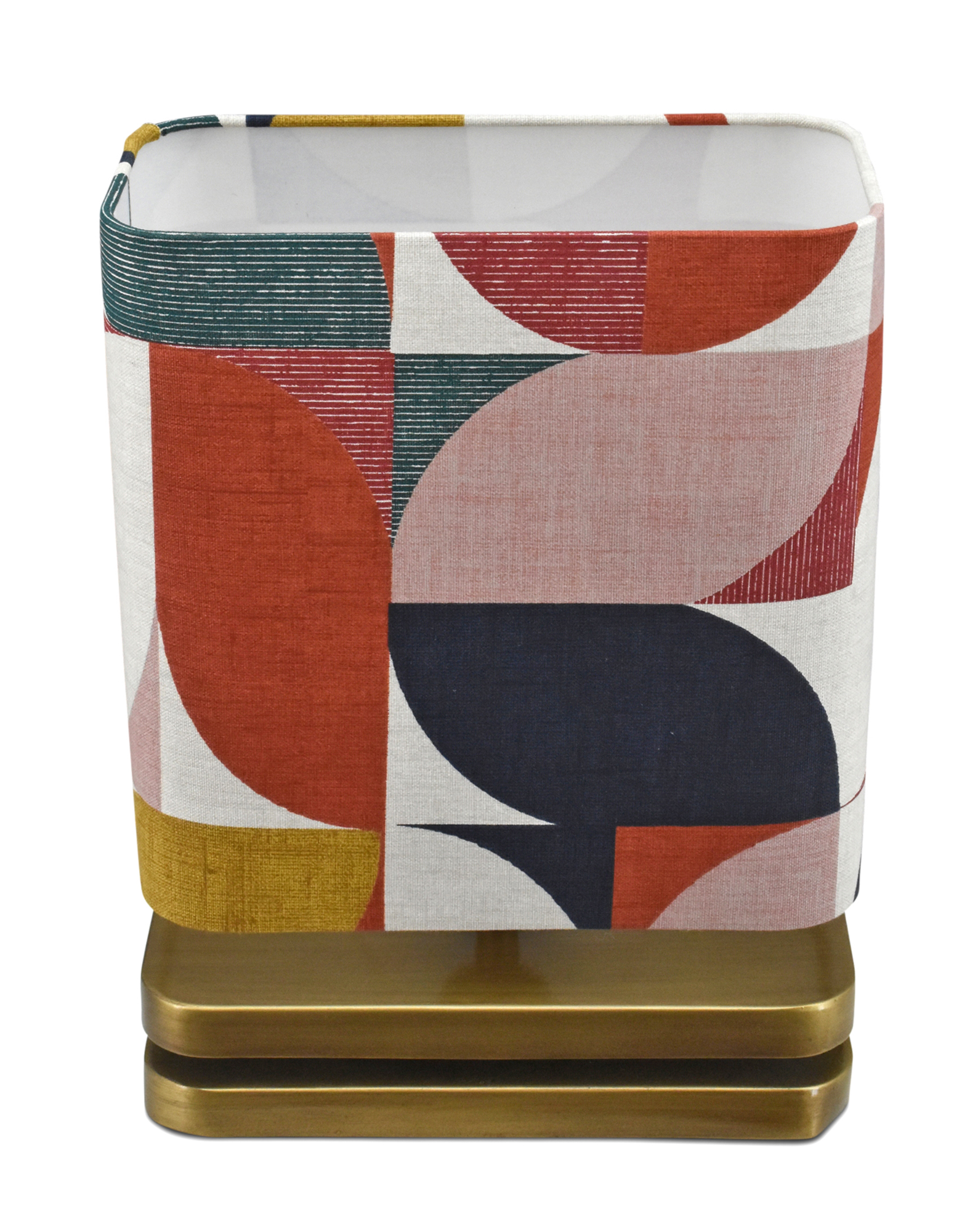 Tafellamp Pizzo retro brons small + kap balk 25x13x25cm - Retro color