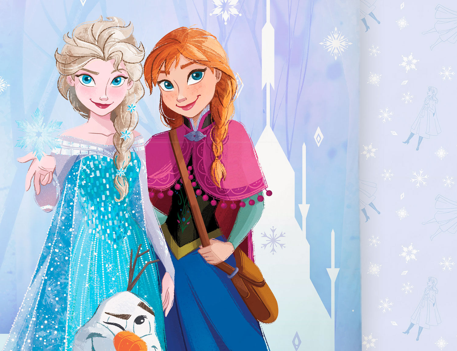 Bettwäsche mit Anna, Elsa & Olaf