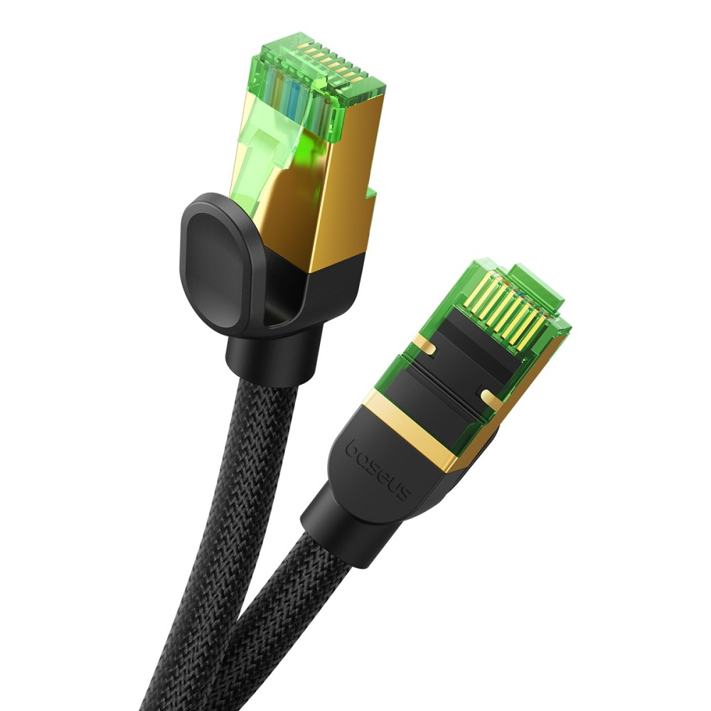 (3m) 40 Gigabit CAT 8 Ethernet LAN RJ45 Nylon Netzwerk Kabel (B0013320C111-04) - Schwarz