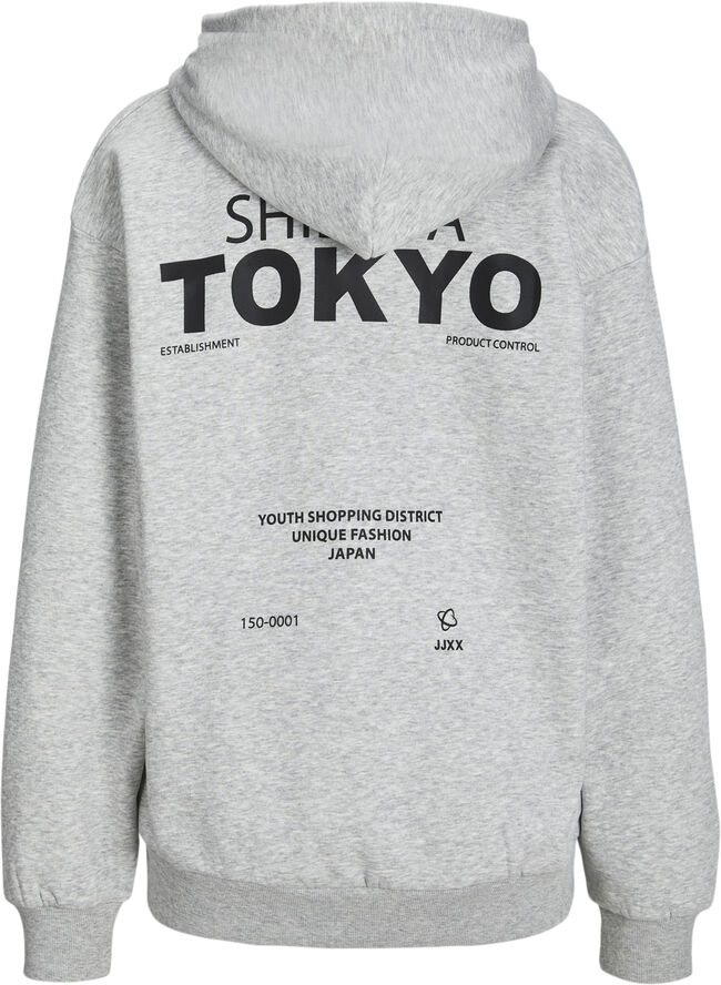 JJXX JXNELLY LOOSE LS HOOD SWT Light grey melange/tokyo