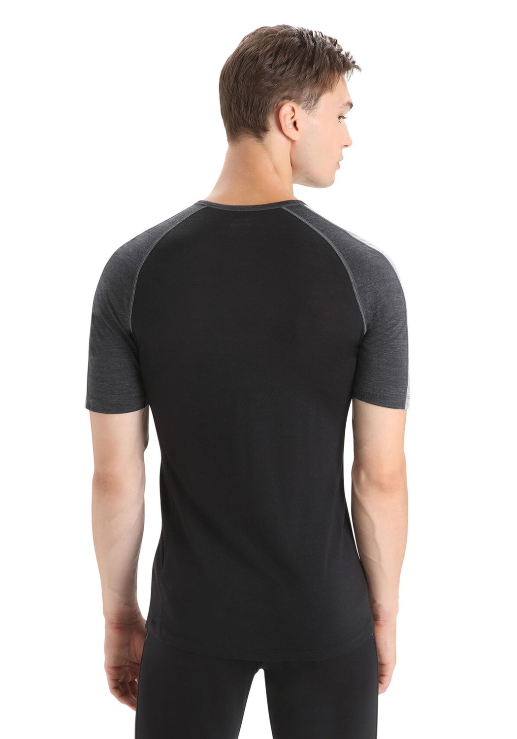 Icebreaker Herren-T-Shirt ZoneKnit™ SS Crewe Jet Heather/Black