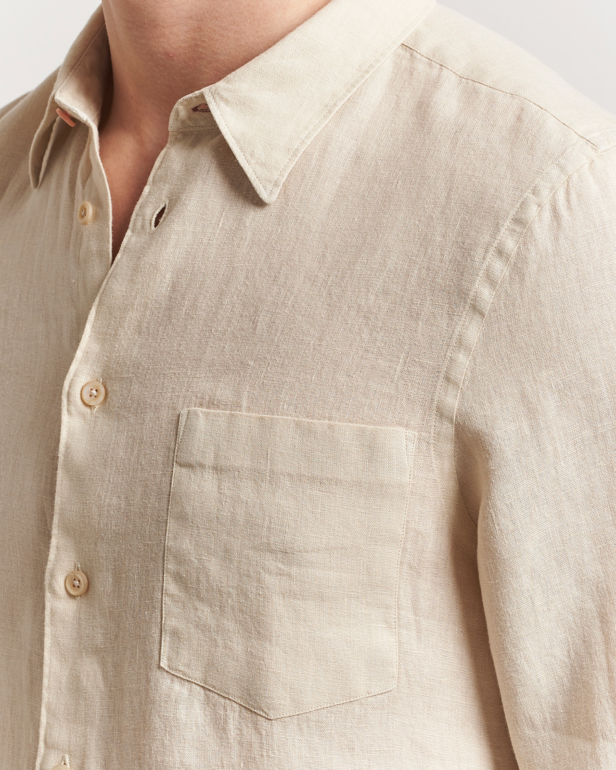 PS Paul Smith Tailored Fit Linen Shirt Beige