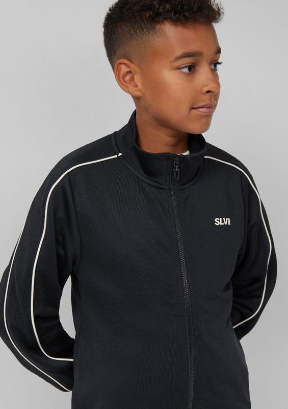 s.Oliver RED LABEL - Sweatjack - Effen - Regular Fit - Lange Mouwen - Ritssluiting