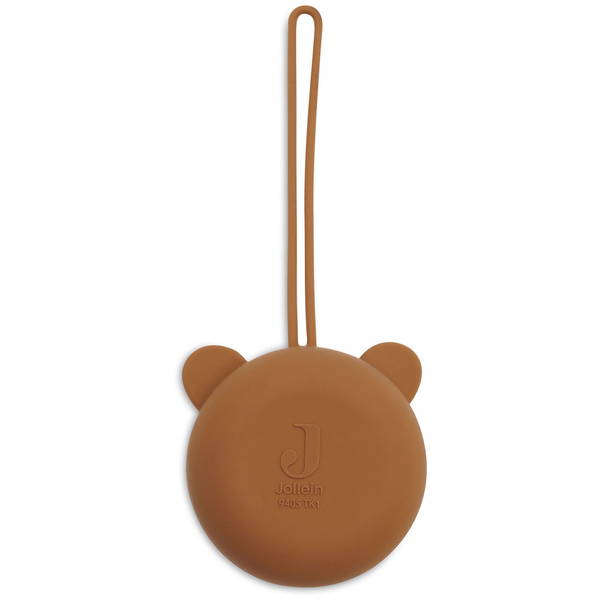 JolleinJollein   Silikon Schnullerhalter caramel