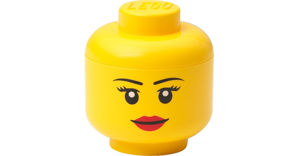 Room CopenhagenR.C. LEGO Storage Head 'Girl, mini opbergdoos  (Geel)
