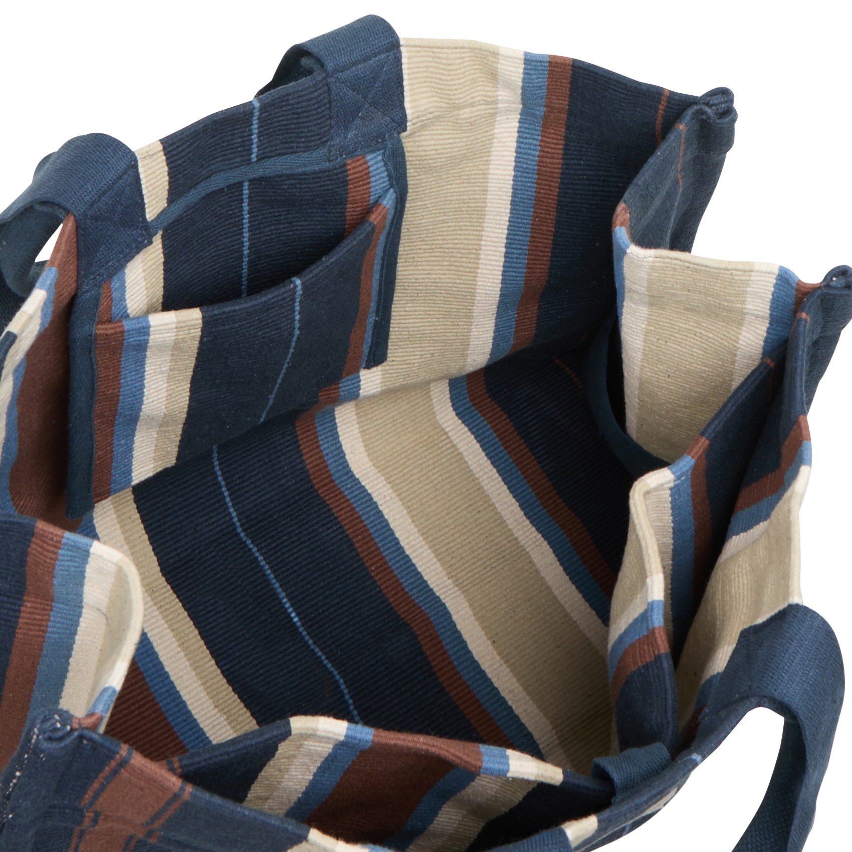 N°39 - Cabas double anses en coton| Bleu