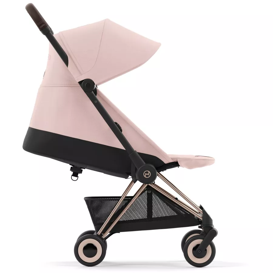 cybex PLATINUM Buggy Coya Rosegold Peach Pink inklusive Babyschale Cloud T I-Size Sepia Black und Adapter