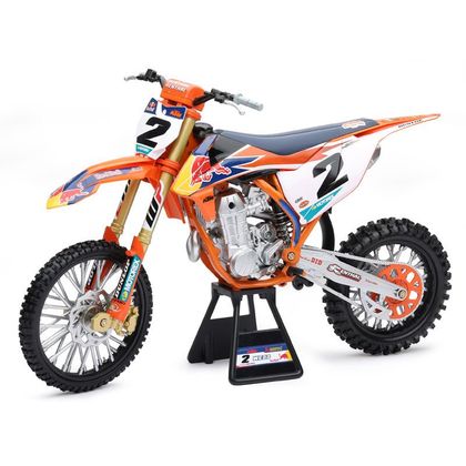 Miniature Newray Moto KTM 450 SX-F Red Bull C. WEBB - Echelle 1/6° - Orange / Noir