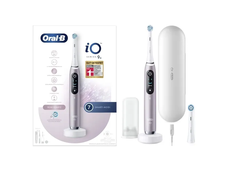 Braun Oral-B iO Series 9N, electric toothbrush (pink/white, Rose Quartz)