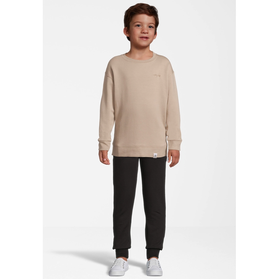 New Life Sweatshirt Crew Neck Pullover Beige