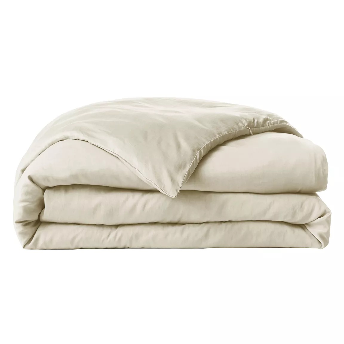 Housse de couette lyocell Tencel™ lavé (140 x 200 cm) Olivia Beige pampa