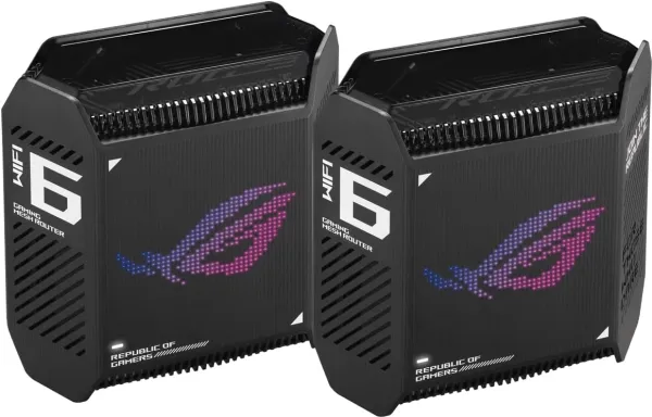 ASUS ROG Rapture GT6 - Wi-Fi-system - (2 routere) - op til 5800 sq.ft - mesh 1GbE, 2.5GbE - Wi-Fi 6 - Dual Band