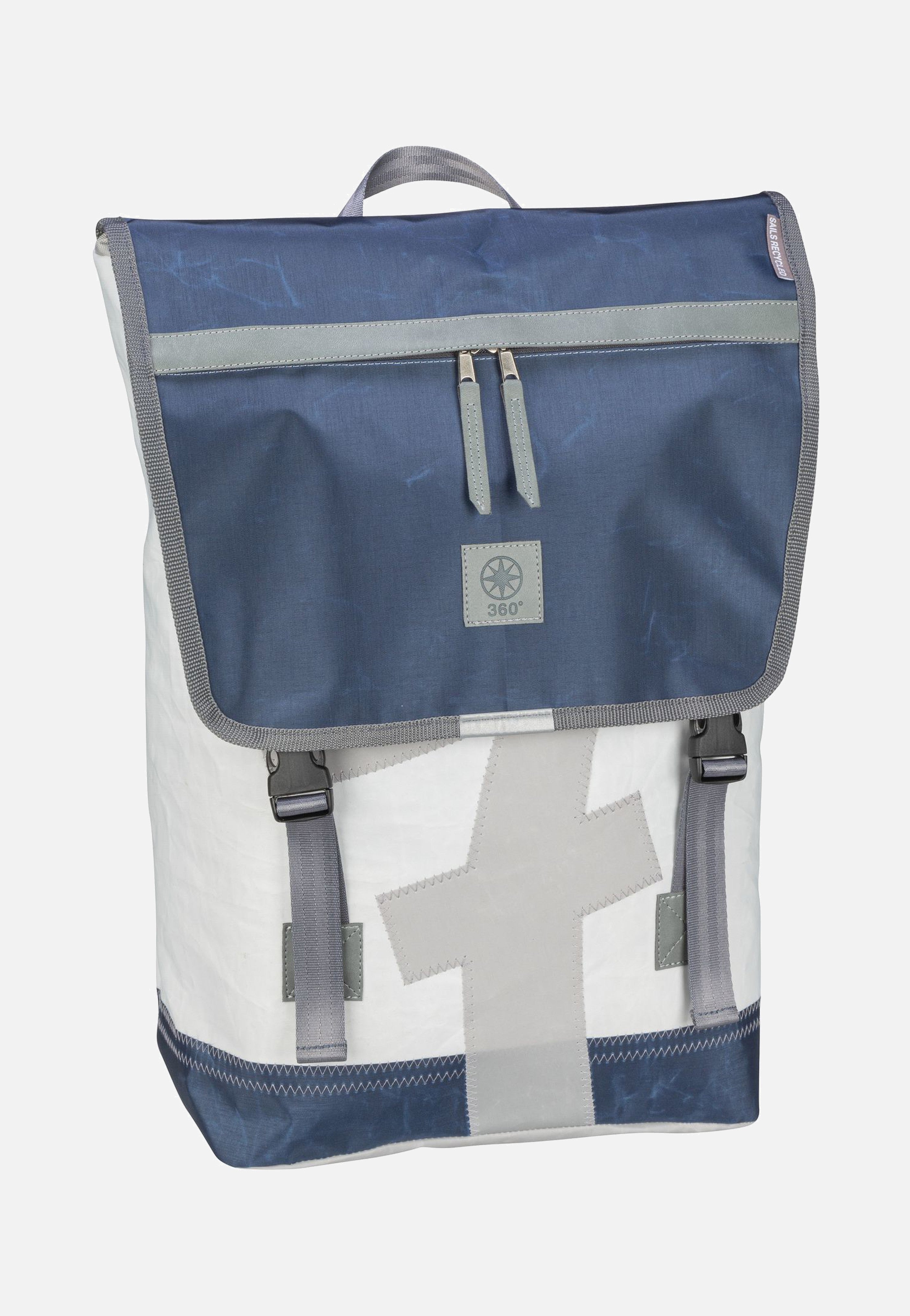 Landgang Weiß/Blau mit grauer Zahl - Rucksack