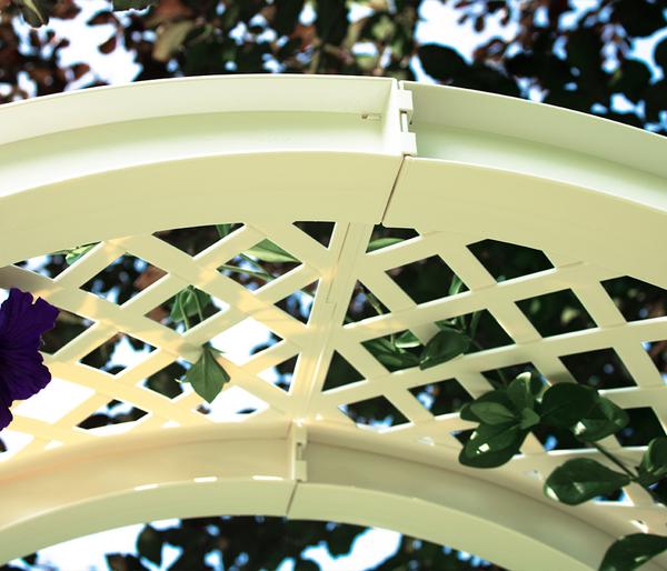 KHW Kunststoff-Gartenbank mit Rosenbogen