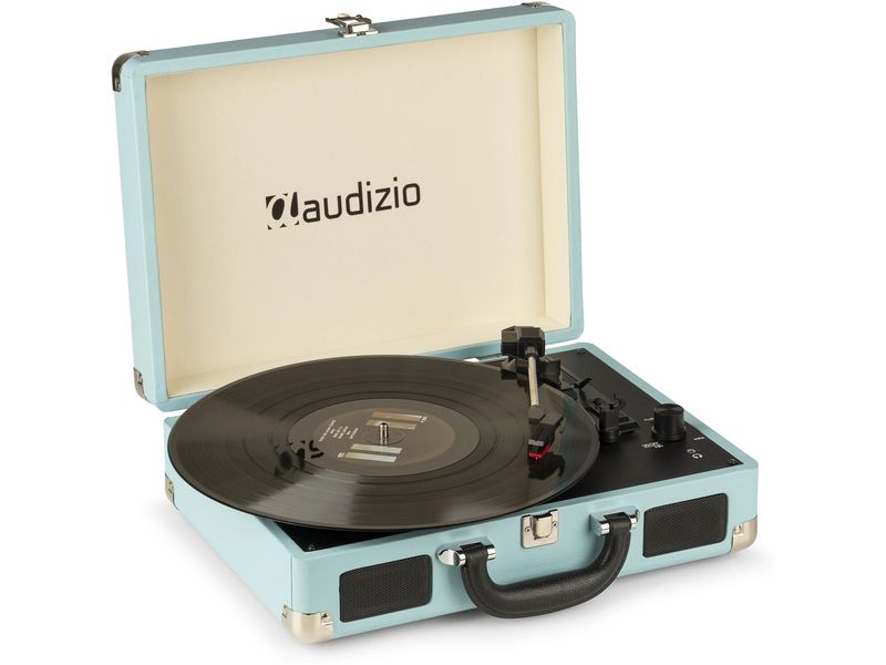 Audizio Plattenspieler RP114 Blau Stilvoller Plattenspieler im Kofferdesign