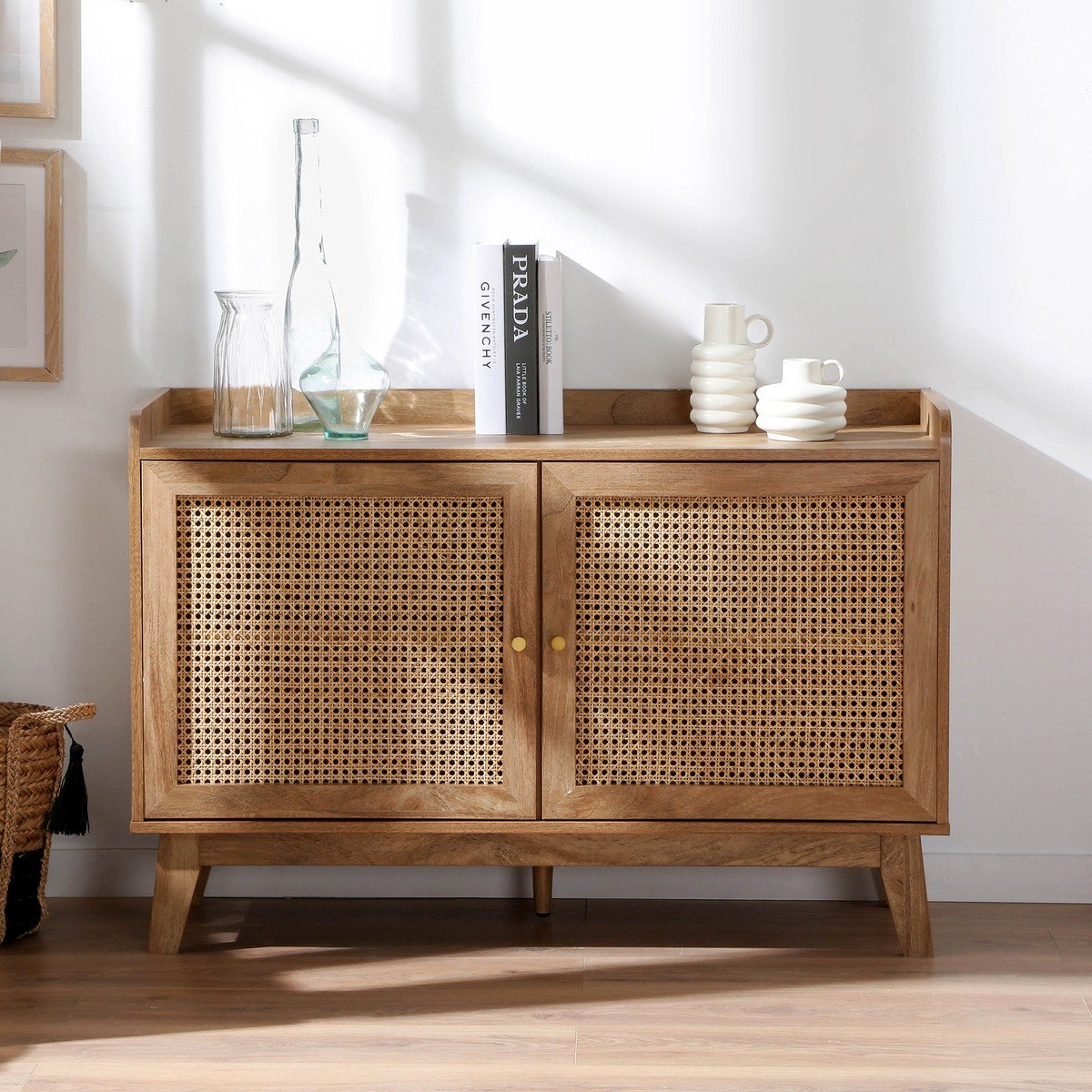 Calicosy - Dressoir met rotanfronten PALMO - B110 cm