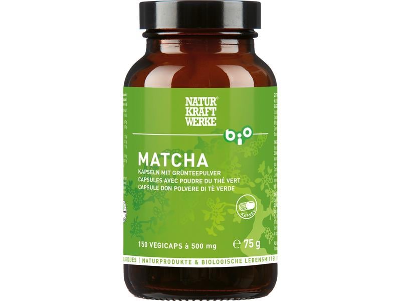 Naturkraftwerke Matcha Vegicaps 150 Stück Vegane Matcha-Kapseln