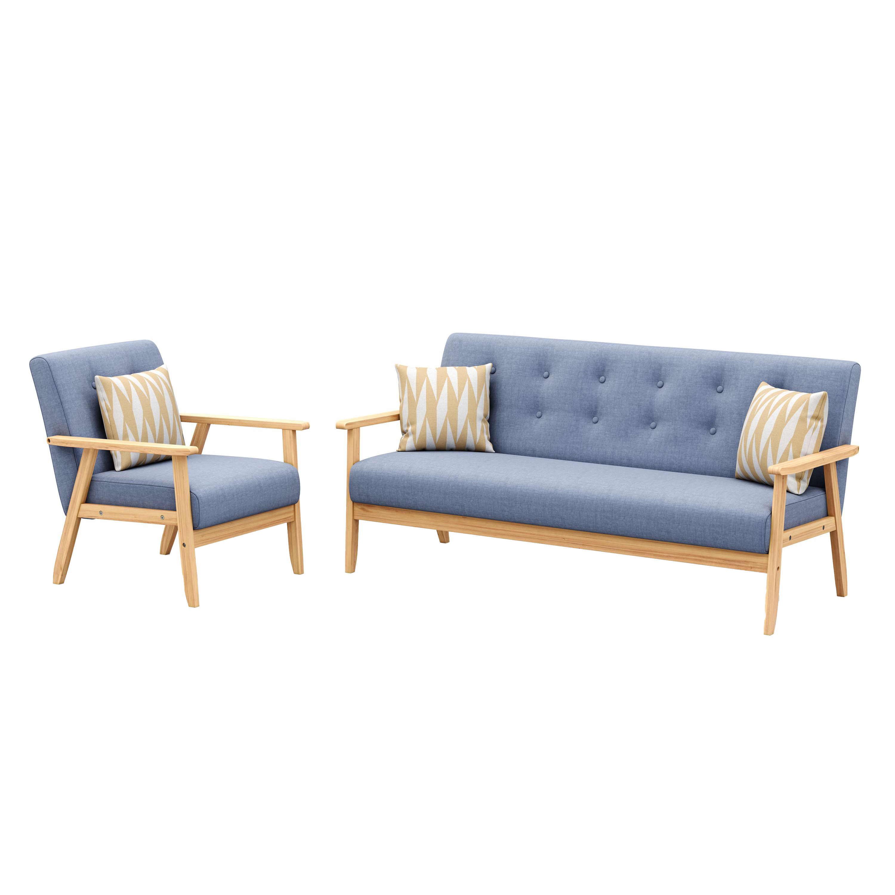 Sofa Set EDDY blau