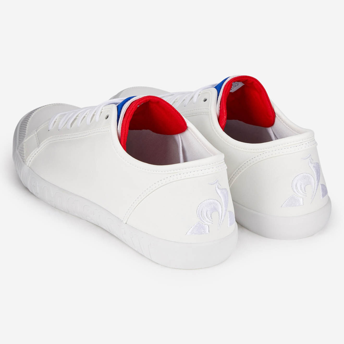 Le Coq Sportif Baskets en Cuir Nationale blanches