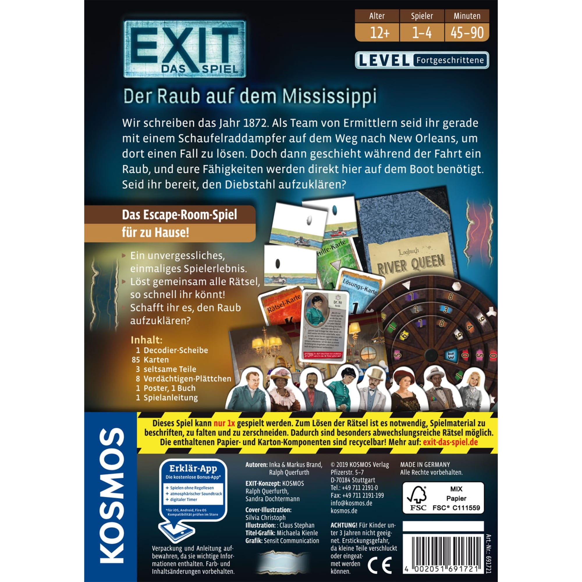 Kosmos Partyspiel EXIT - Das Spiel - Der Raub auf dem Mississippi