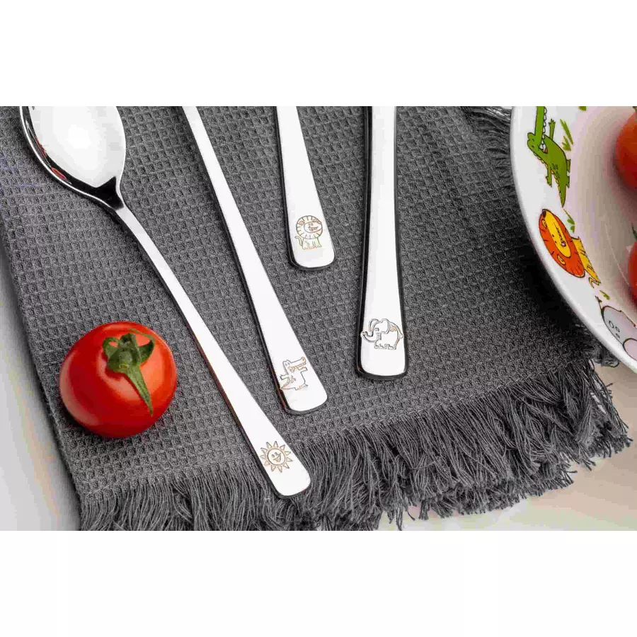 Leonardo Kinderbesteck Bambini 4er Set silber