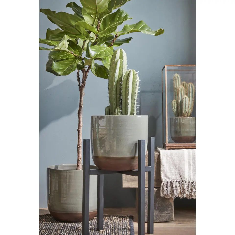 Mica Decorations Ascot Plantenstandaard L41,5 x B41,5 x H50 cm Zwart