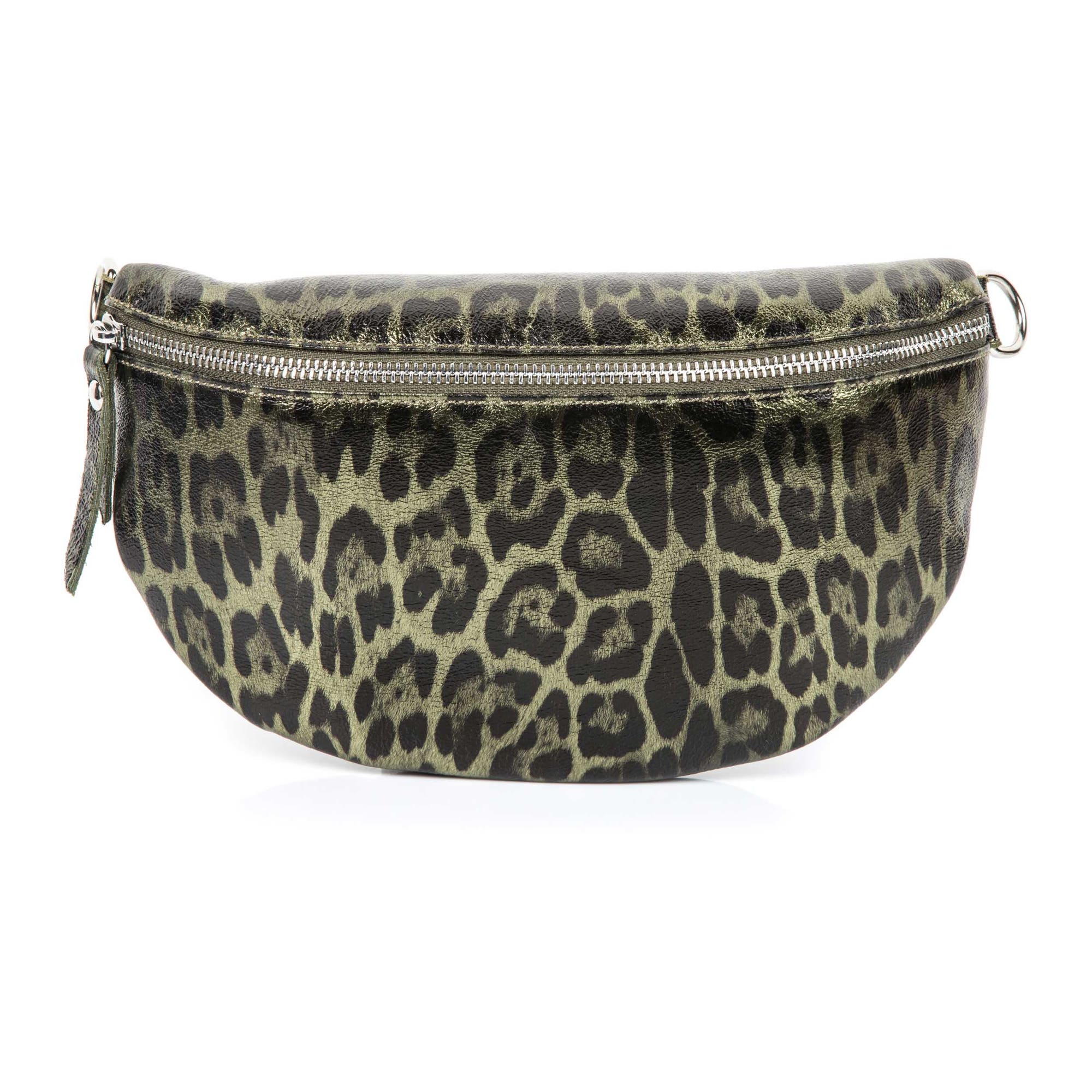 Banane en cuir kaki