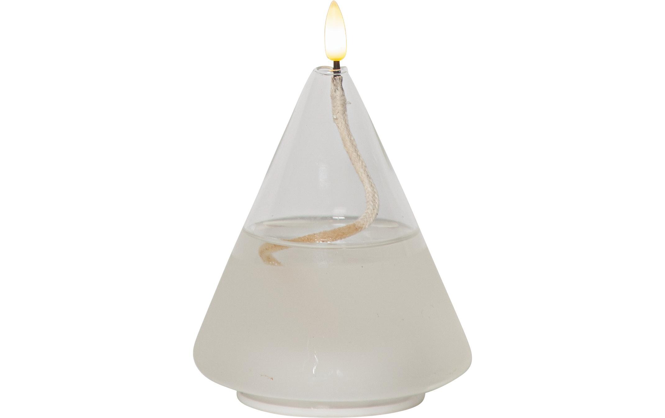 LED-Kerze Flamme Float, Ø 11 x 15.5 cm, TransparentKünstliche Kerze mit beweglicher Flamme