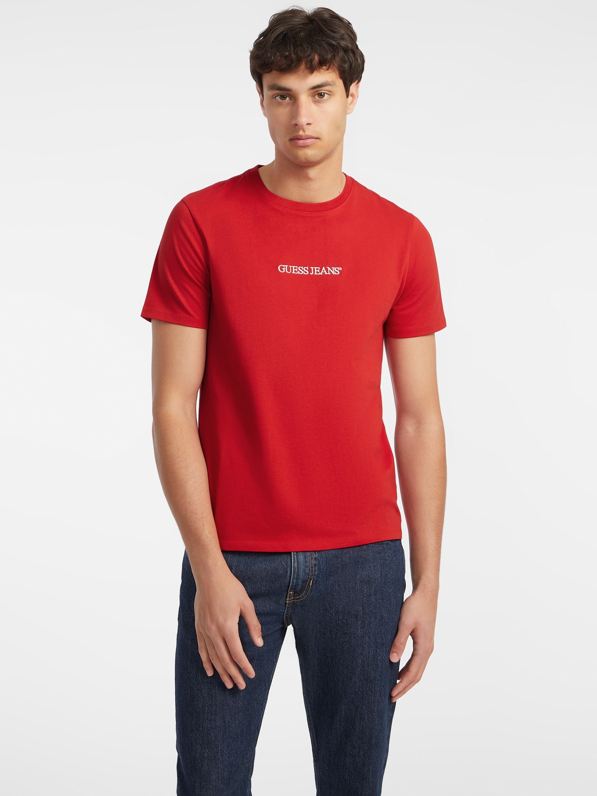 Camiseta Slim com Logo Bordado