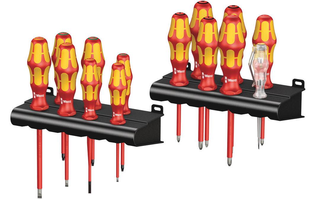 Schraubenzieher-Set Kraftform Big Pack 100 VDELasertip-Klinge + Spannungsprüfer + 2 Racks