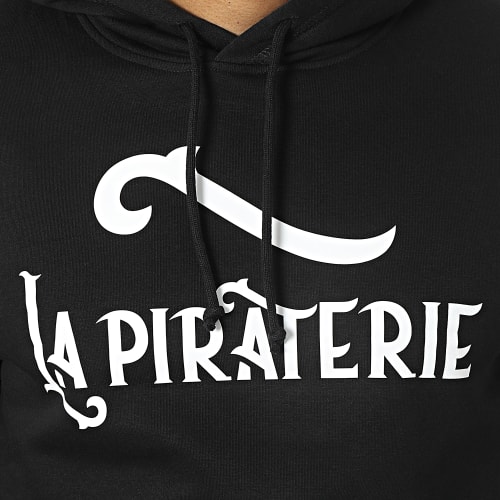 Sweat Capuche Logo Noir Blanc
