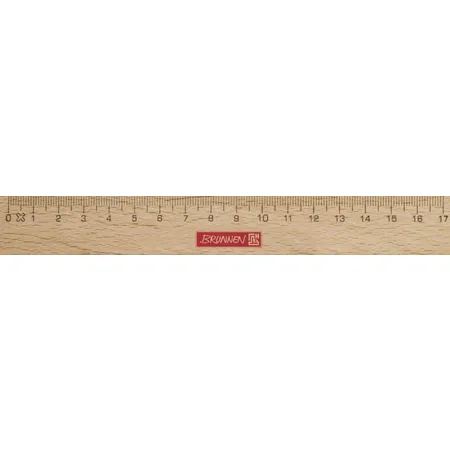 BRUNNEN Holz-Lineal, Buche, 17 cm