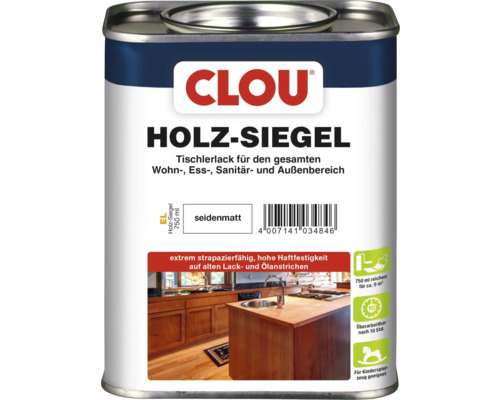 Clou houtlak semi-mat EL 750 ml