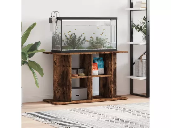 Support pour aquarium chêne fumé 100x40x60 cm bois d'ingénierie