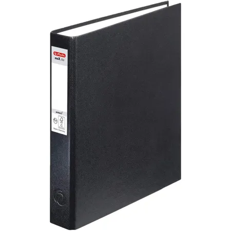 Herlitz Ringbuch maX.file pRotect mit 2-Ring-Kombi-Mechanik, DIN A5, schwarz