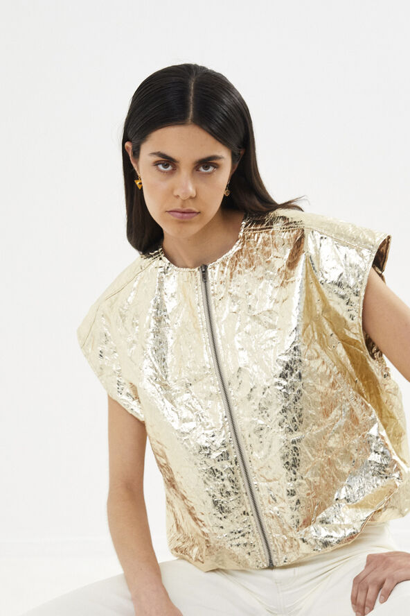 Rabens Saloner Cracked metal top - Romy Gold