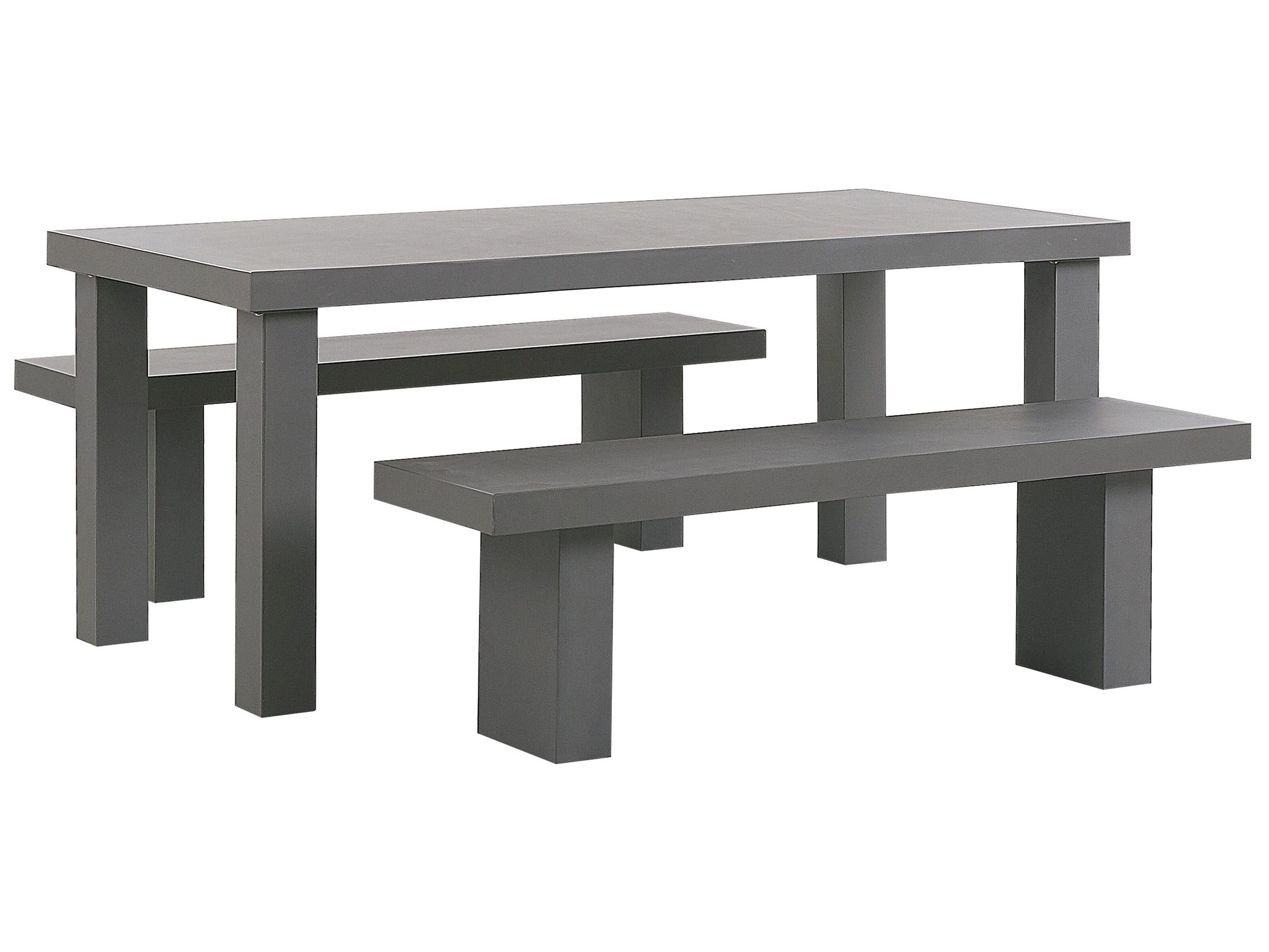 Tuinset met banken 4-zits TARANTO Beton Grijs