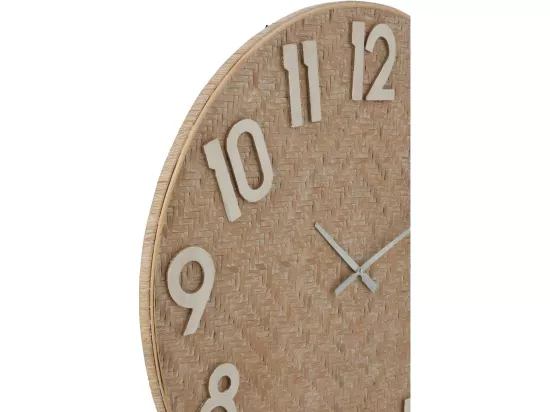 Horloge murale Salona en Rotin