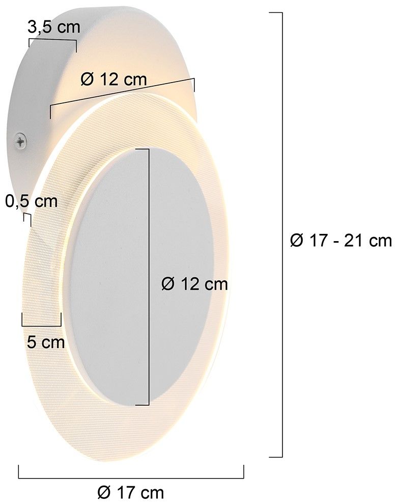 Wandlamp 2564W Ceiling & Wall B17 x D4 cm