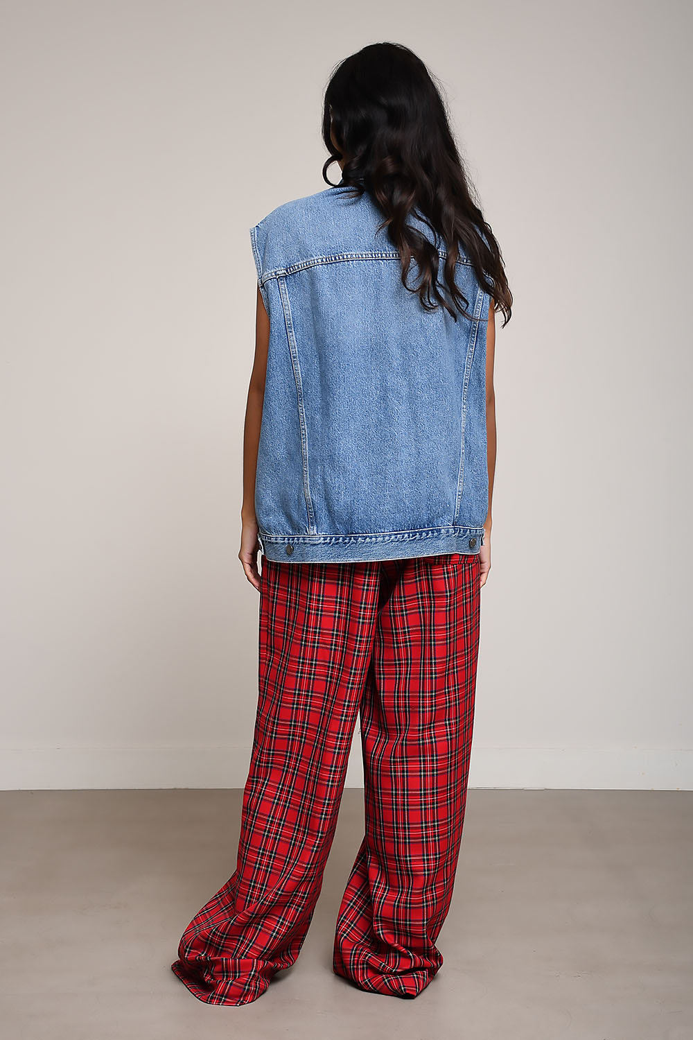 Janette denim sleeveless jacket