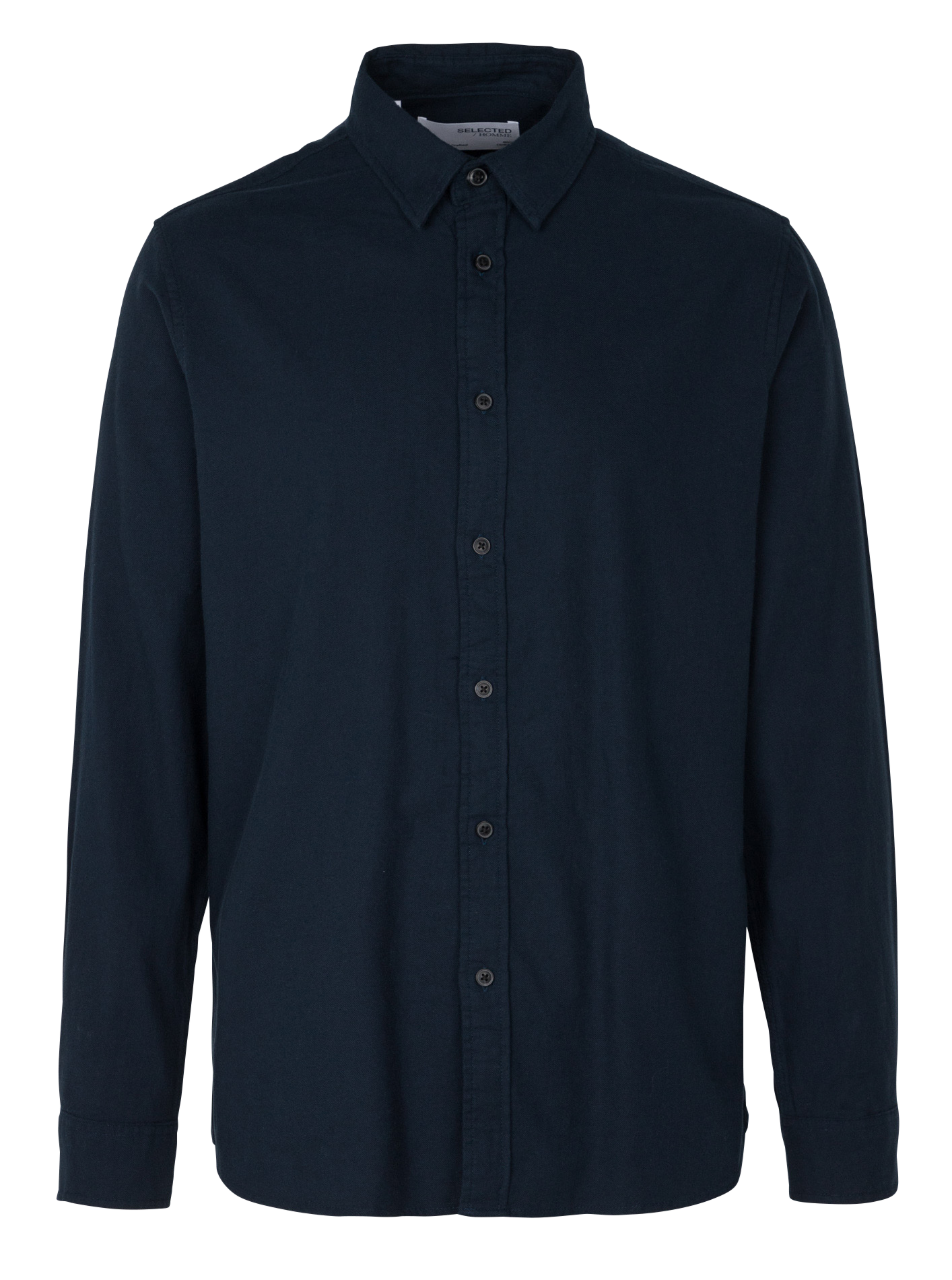 Chemise droit col classique en coton | Bleu