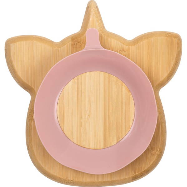 CitronCitron   Bambus Teller mit Saugnapf Unicorn