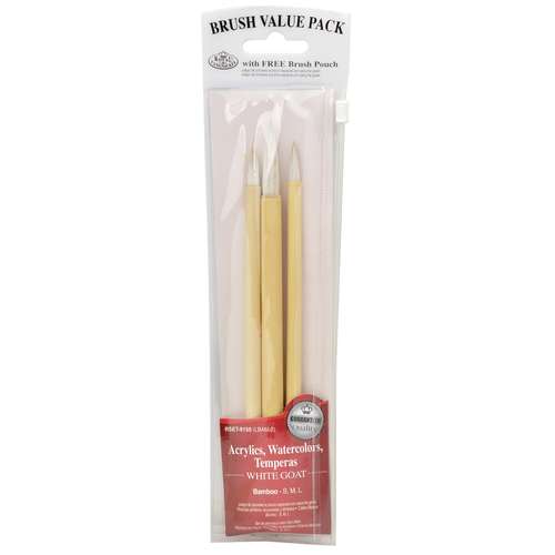 Royal & Langnickel Bambus Pinselset, 3 Pinsel