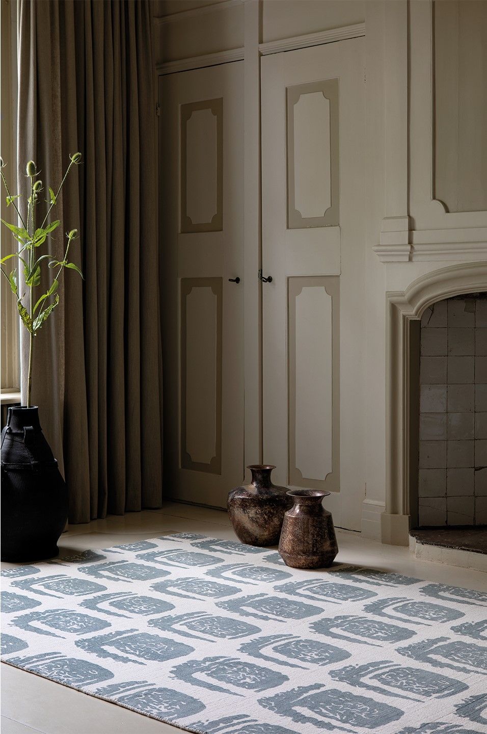 Vloerkleed Grey 163001 Woodblock