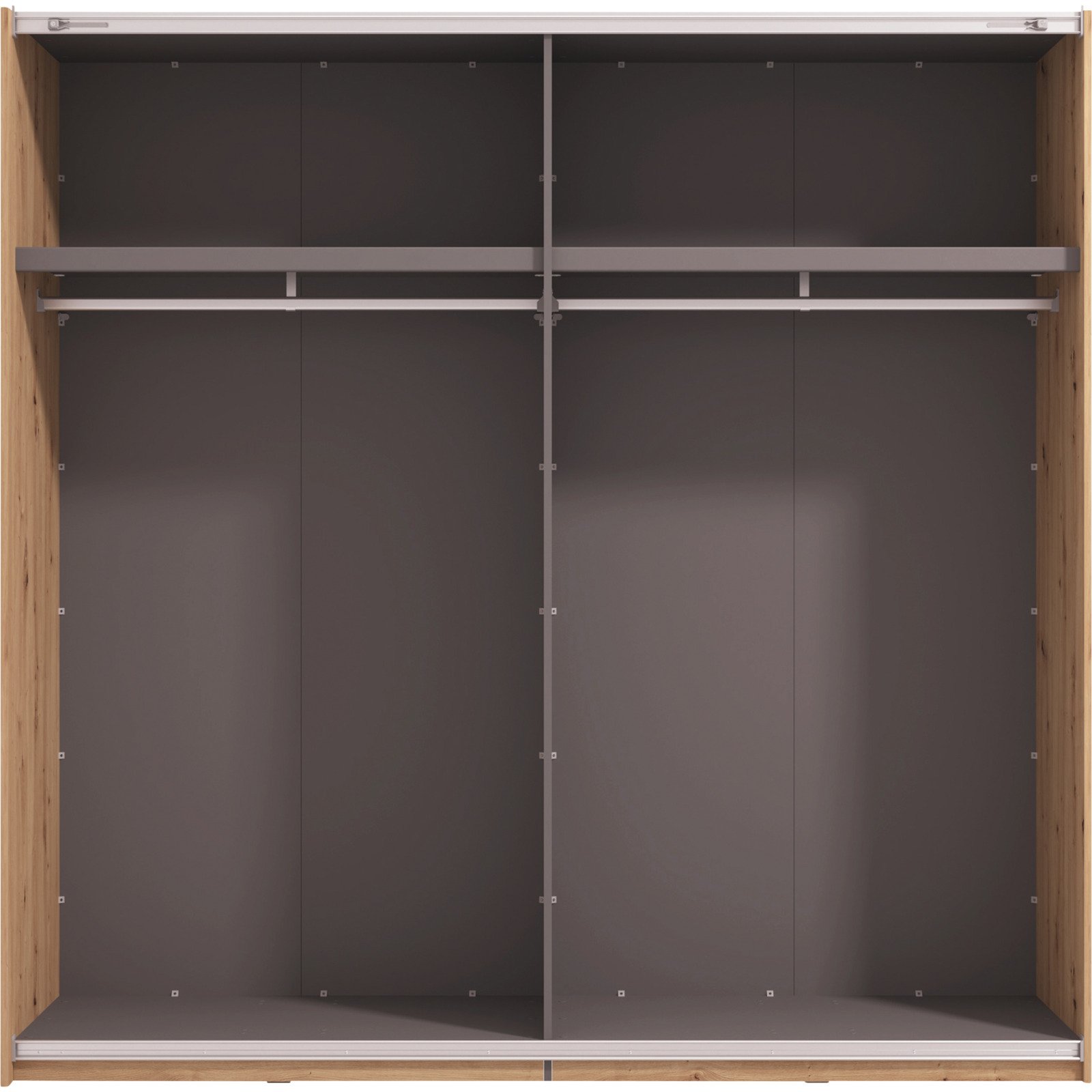 Schrank Ascalon Dekor Artisan Eiche 220 x 217 x 61.5 cm, mit Spiegel