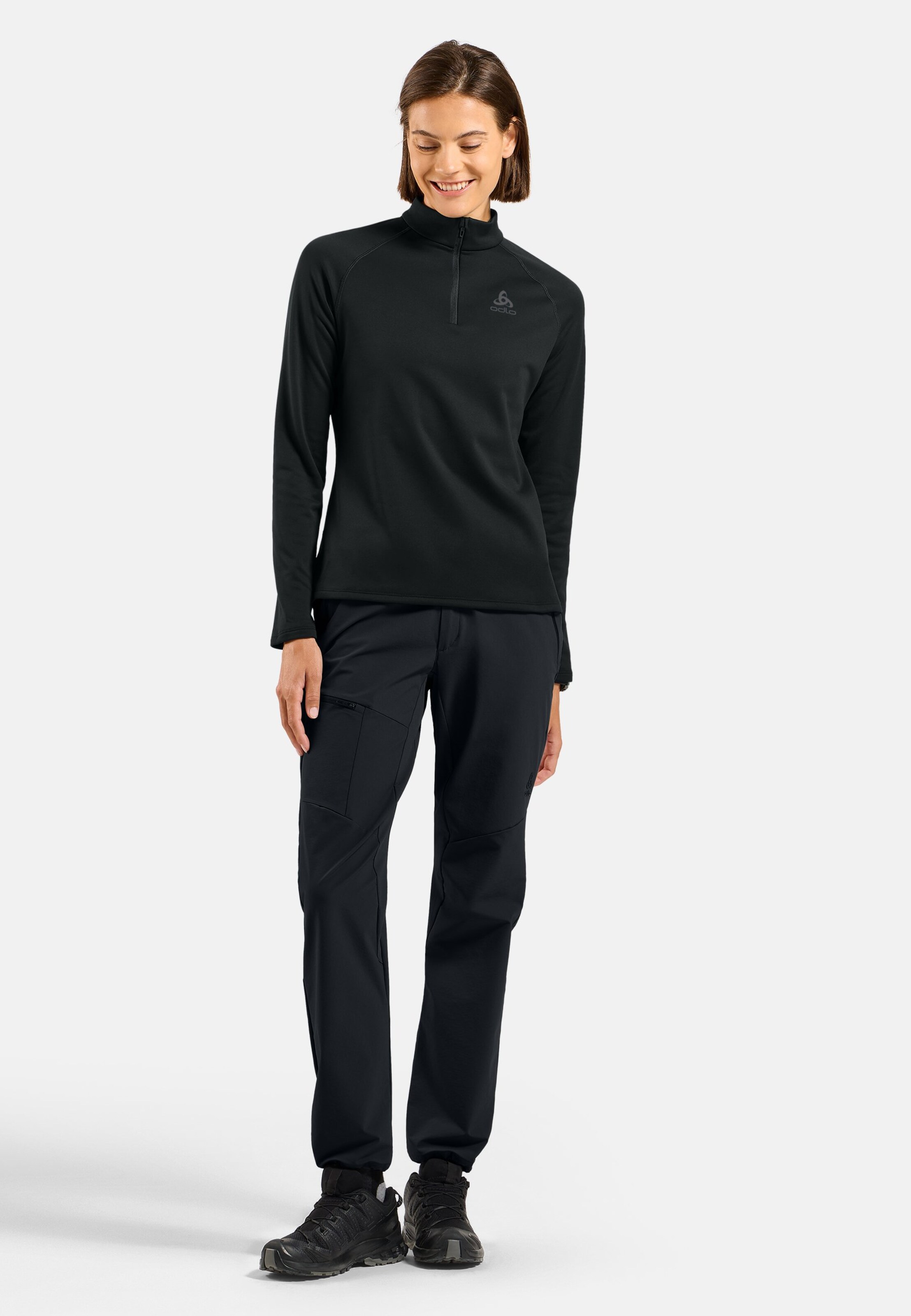 Besso Mid Layer mit Halbreissverschluss in black - black