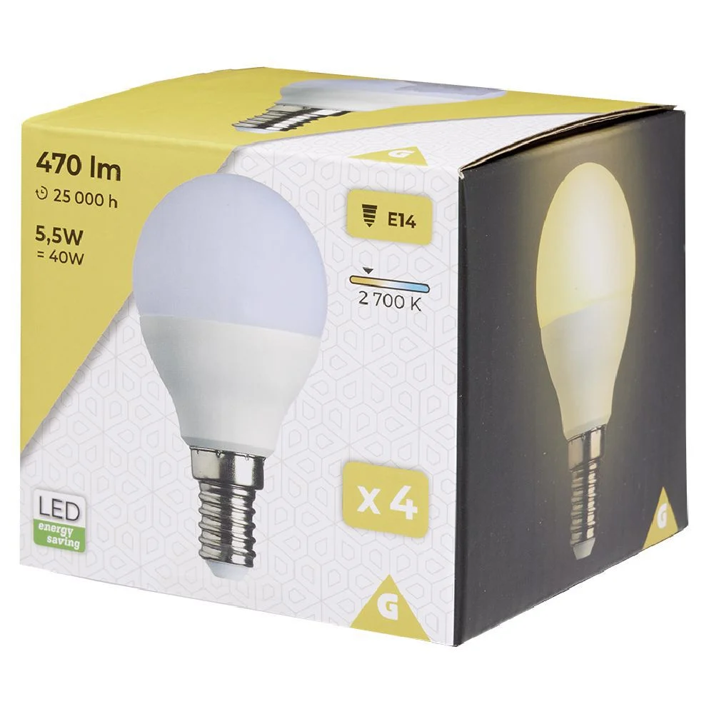 Ampoule led à 4 filaments E27 5,5W x4