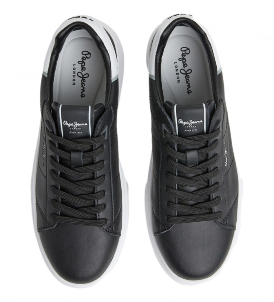 Tênis Pepe Jeans Eaton Basic de couro, preto