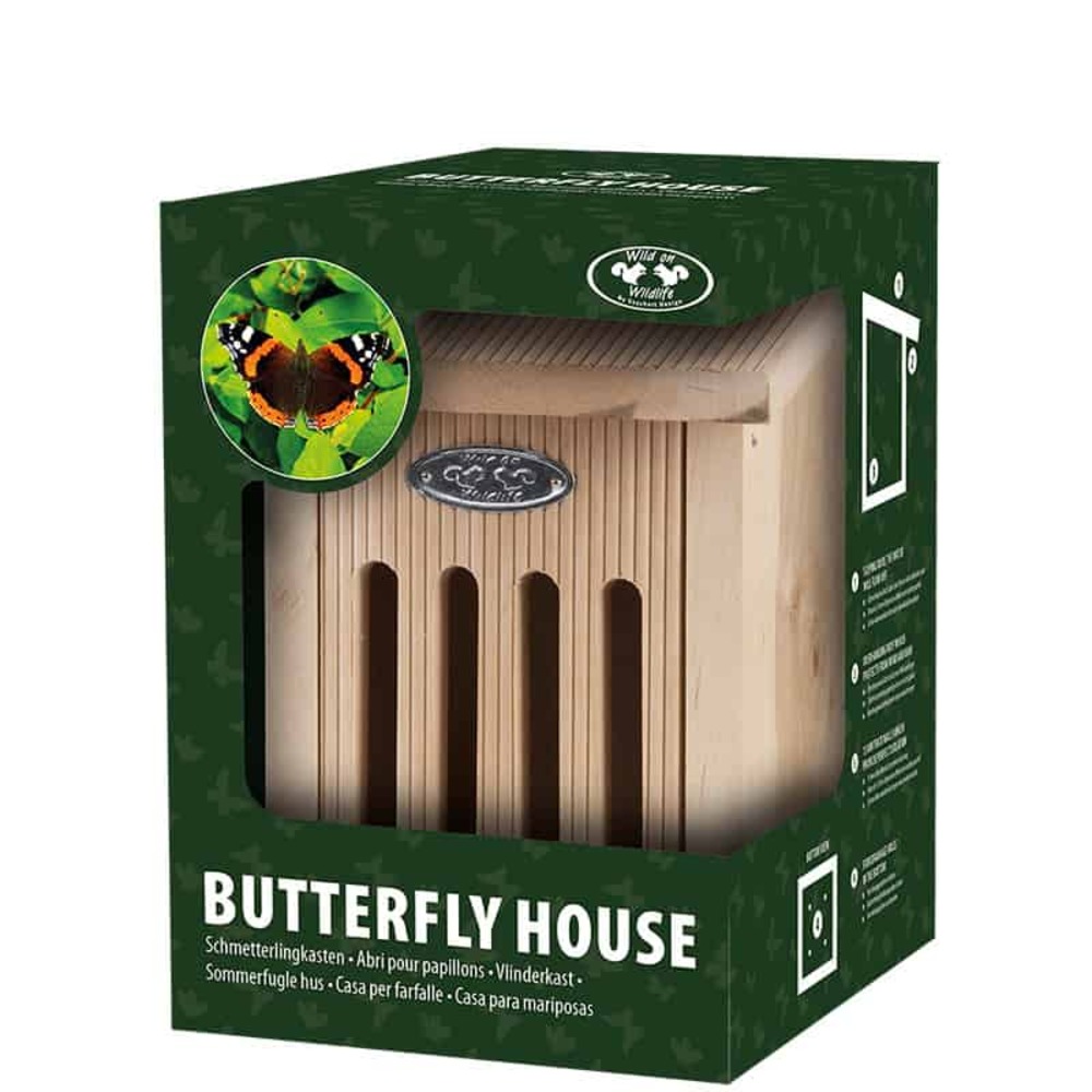Abri papillons bois naturel